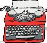 cartoon typewriter